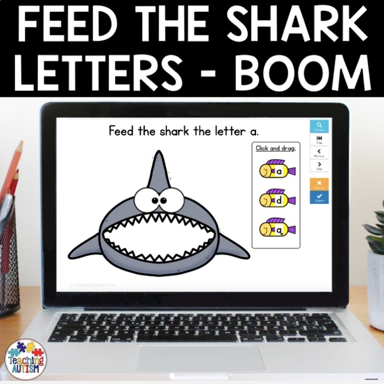 Alphabet Matching | Feed the Shark Boom Cards
