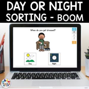 Day and Night Sorting Boom Cards | Special Education Distance Learning