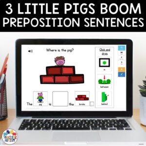 3 Little Pigs Prepositions | Boom Cards Distance Learning