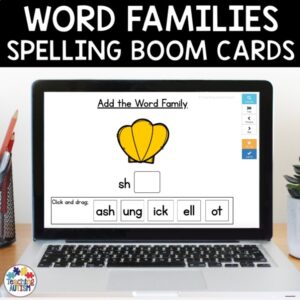 Word Families | Add the Word Family Boom Cards Activities