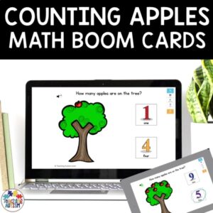 Apple Math Activities | Counting Apples Boom Cards