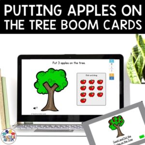 Apple Counting Activities | Putting Apples on the Tree Math Boom Cards