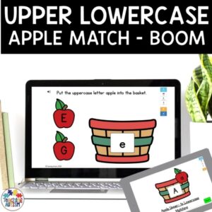 Apple Letter Matching Uppercase and Lowercase Boom Cards