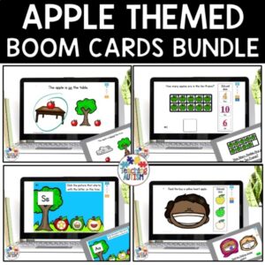 Apple Boom Cards Bundle for Kindergarten | Fall Math & Literacy Digital Centers