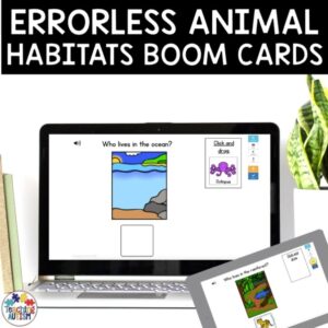 Errorless Learning Animal Habitats Matching Boom Cards