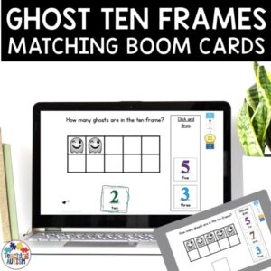 Ghost Ten Frame Counting | Halloween Boom Cards