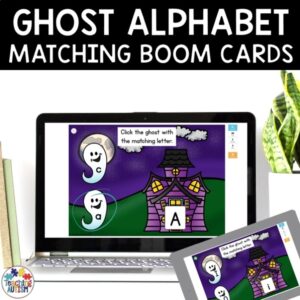 Ghosts Letter Matching Uppercase and Lowercase Halloween Boom Cards