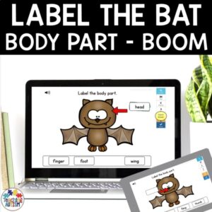 Label the Bat | Bat Activities Boom Cards