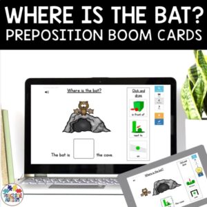 Bat Prepositions Speech Therapy Halloween Boom Cards