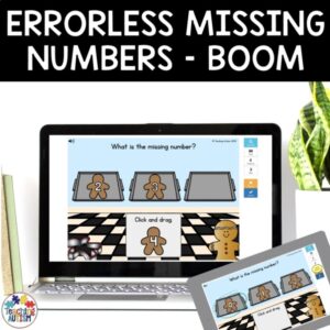 Gingerbread Man Missing Numbers to 10 | Errorless Learning Boom Cards