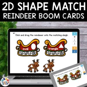 Reindeer 2D Shape Matching | Christmas Boom Cards