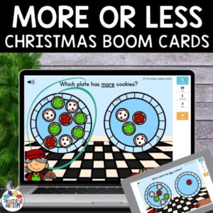 More or Less Boom Cards | Christmas Man Activities