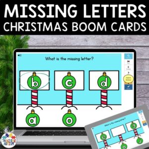 Alphabet Order | Missing Letters Christmas Boom Cards