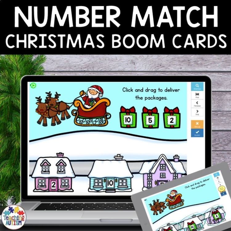 Christmas Boom Cards | Number Matching 0-20