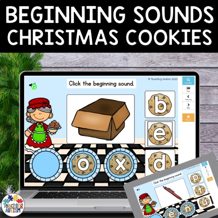 Beginning Sounds Christmas Boom Cards
