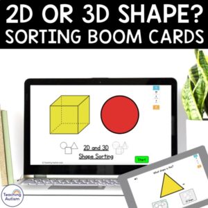 2D and 3D Shapes Boom Cards | Geometry Shape Identification for Special Ed