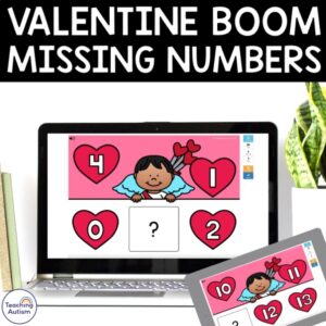 Valentine's Day Missing Numbers to 20 | Math Boom Cards