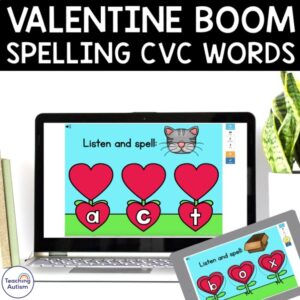 Spelling CVC Words | Valentine's Day Boom Cards
