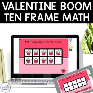 Valentine's Day Ten Frames | Math Boom Cards