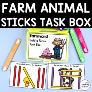 Farm Fine Motor Skill Task Box | Build a Fence for the Farm Animals