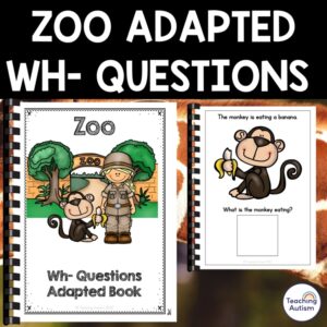 Zoo Wh Questions for Speech Therapy Adapted Book