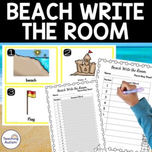 Beach Write the Room | Beach Day Activities