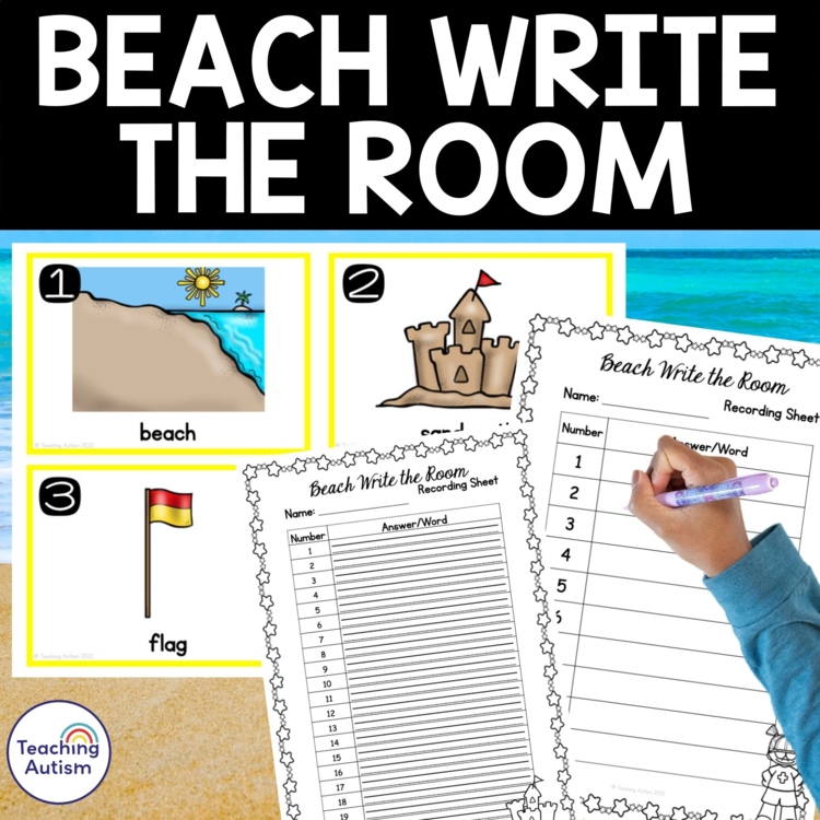 Beach Write the Room | Beach Day Activities