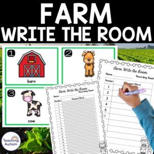 Farm Write the Room | Farm Theme Activities