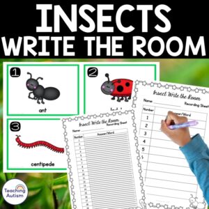 Insects Write the Room | Insects Theme Activities