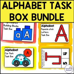 Alphabet Task Boxes for Special Education | Letter Recognition & Fine Motor