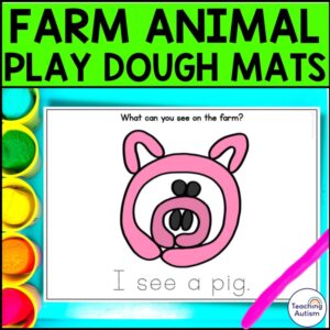 Farm Animal Play Dough Mats | Farm Animal Activities