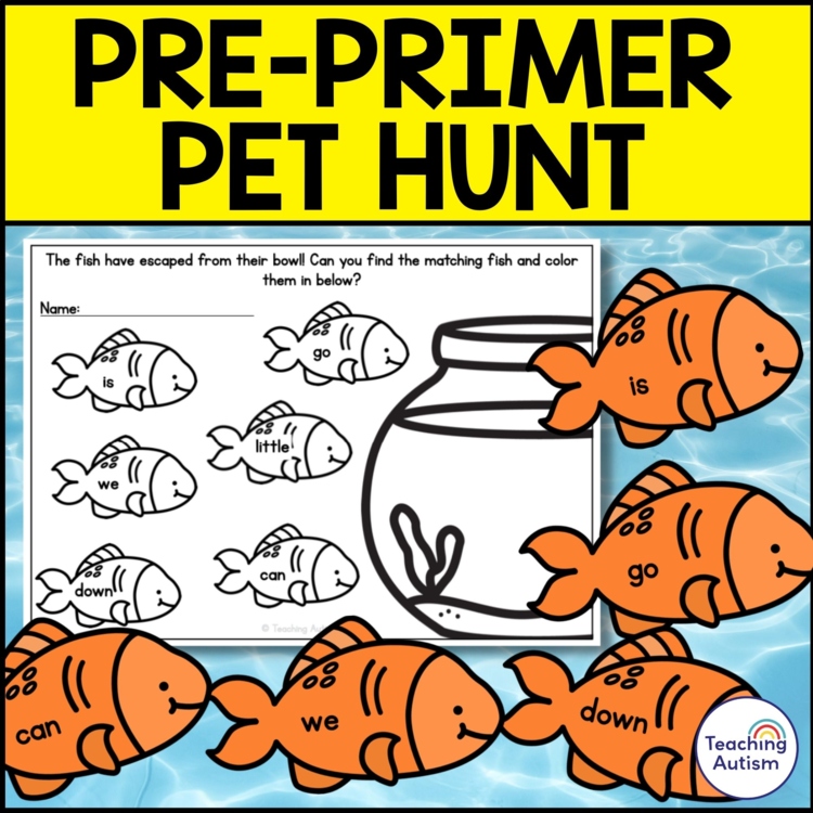 Pre Primer Sight Words | Pet Theme Sight Word Activities