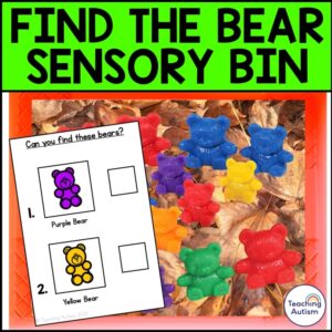Bear Activities | Find the Bear Sensory Bin Hunt