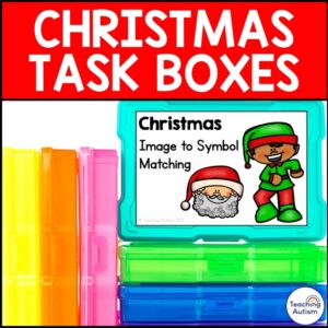 Christmas Task Boxes for Special Education | Christmas Centers Independent Work