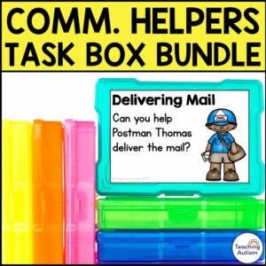 Community Helpers Task Boxes | Independent Work for Special Education & Autism
