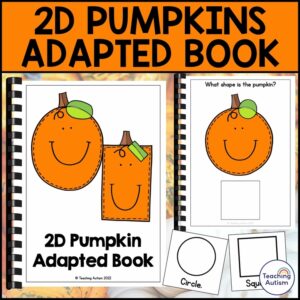 2D Shape Pumpkin Theme Adapted Book for Special Education
