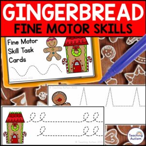 Gingerbread Fine Motor Skill Cards | Gingerbread Man Activities