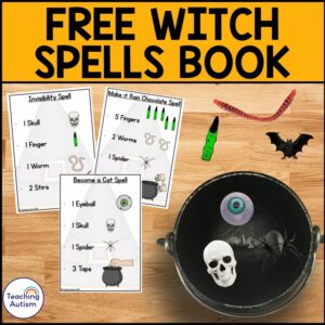 Free Witch Spells Sensory Bin | Witch Day Activities