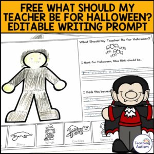 What Should My Teacher Be for Halloween? | Free Editable Writing Prompt