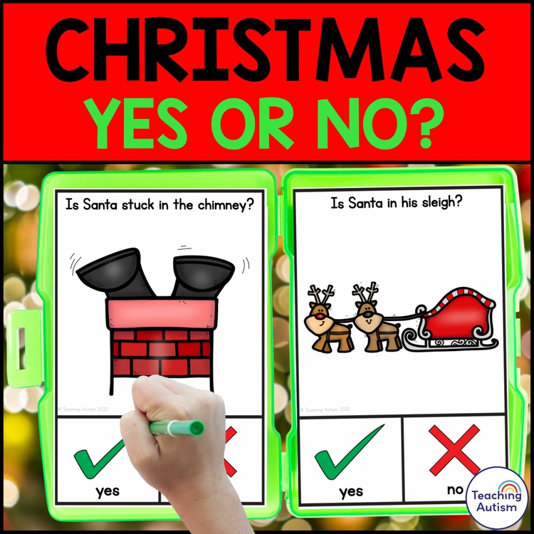 Christmas Yes or No Question Task Cards | Christmas Activities