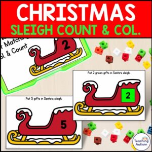 Christmas Counting and Color Recognition | Christmas Task Box Activities