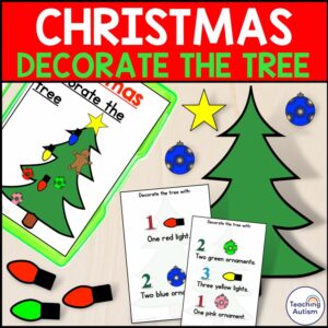 Christmas Following Instructions Skills | Decorate the Christmas Tree Task Box