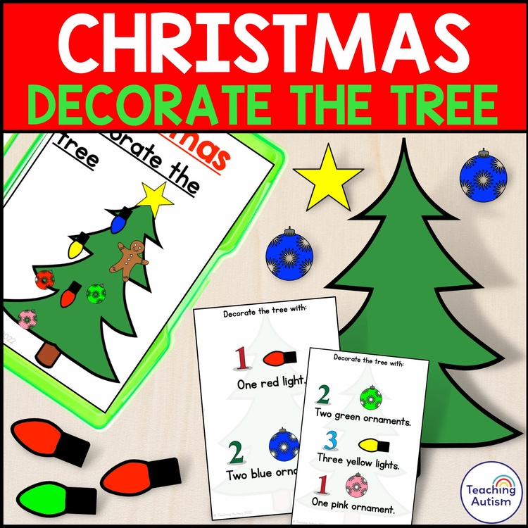 Christmas Following Instructions Skills | Decorate the Christmas Tree Task Box