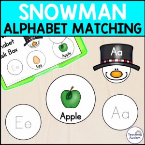Snowman Alphabet Matching Activity | Winter Alphabet Activities