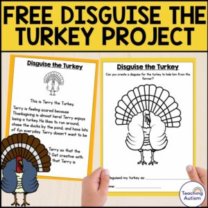Free Disguise a Turkey Project | Turkey in Disguise Worksheet