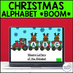 Missing Letters Activities Christmas Boom Cards