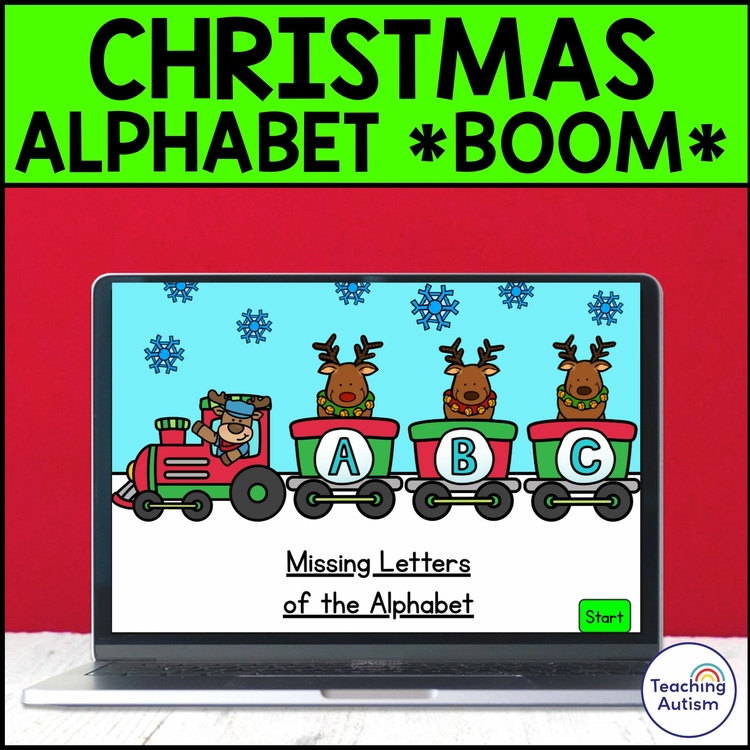 Missing Letters Activities Christmas Boom Cards