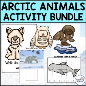 Arctic Animals Activities Bundle | Winter Animal Unit, Life Cycles & Centers