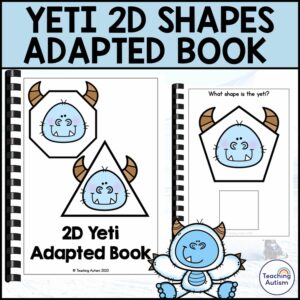 2D Shape Yeti Adapted Book for Special Education