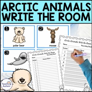 Arctic Animals Write the Room | Arctic Animals Theme Activities